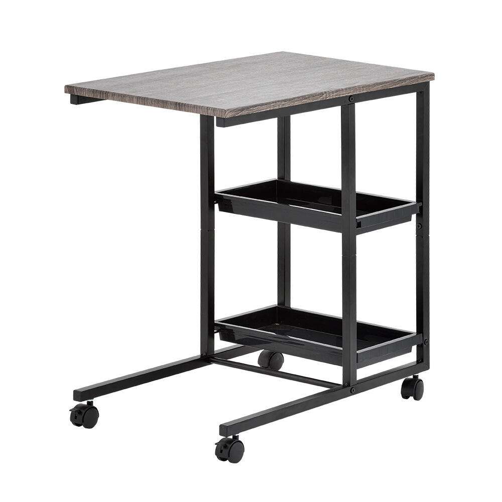 Rollbarer Tisch mit Ablagen